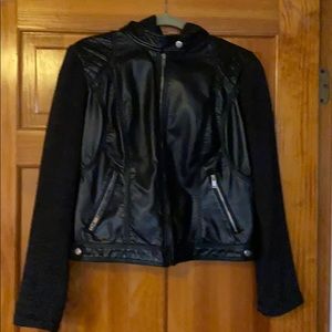 Black faux leather jacket